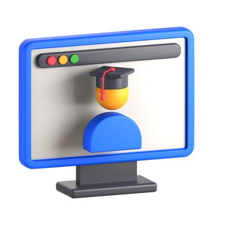 Online Graduation  3D Icon