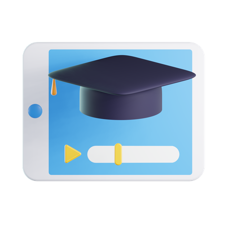 Online graduation  3D Icon