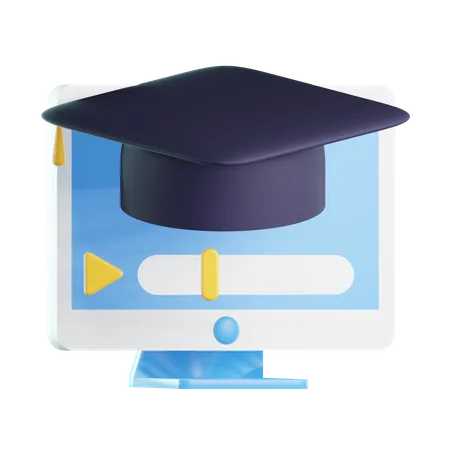 Online graduation  3D Icon