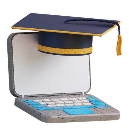 Online Graduation  3D Icon