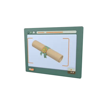 Online Graduation  3D Icon