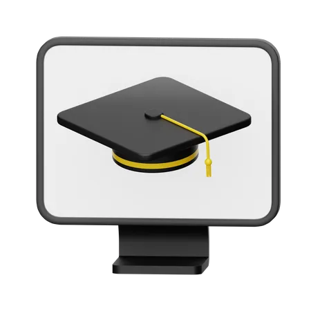 Online Graduation  3D Icon