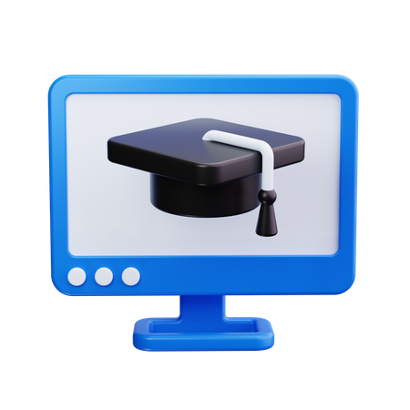 Online Graduation  3D Icon