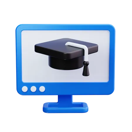 Online Graduation  3D Icon