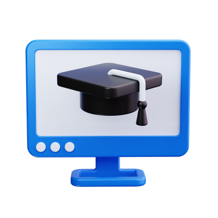 Online Graduation  3D Icon