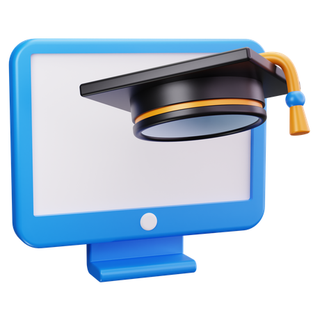 Online Graduation  3D Icon