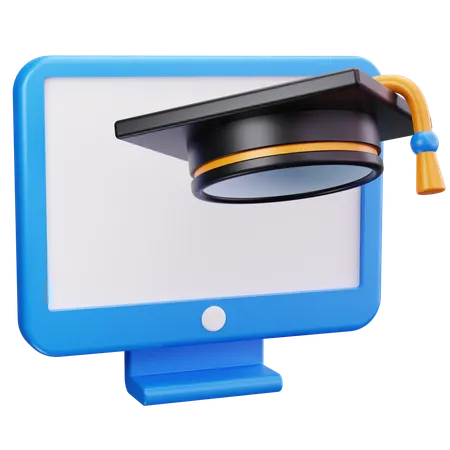 Online Graduation  3D Icon
