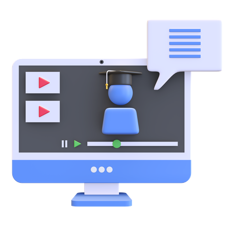 Online Graduation  3D Icon