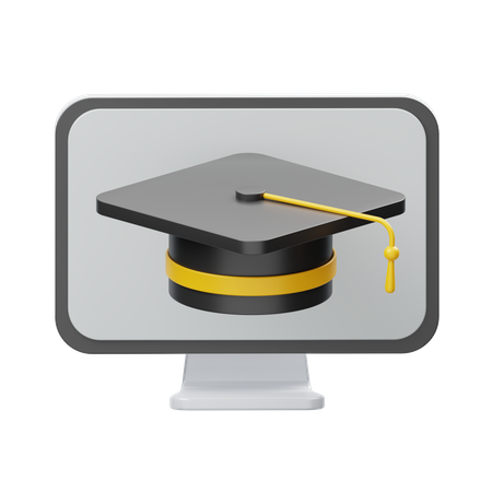 Online Graduation  3D Icon