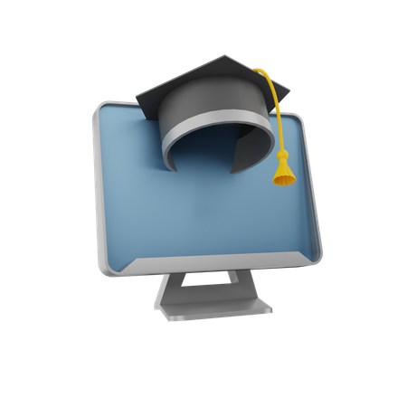Online Graduation  3D Icon