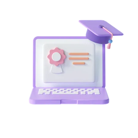 Online Graduation  3D Illustration