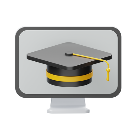 Online Graduation  3D Illustration