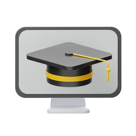 Online Graduation  3D Illustration