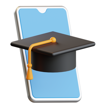 Online Graduation  3D Illustration