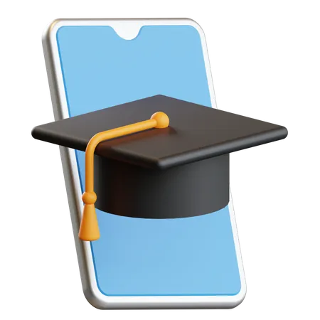 Online Graduation  3D Illustration