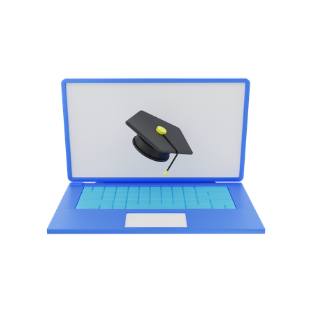 Online Graduation  3D Illustration