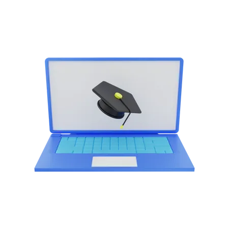 Online Graduation  3D Illustration