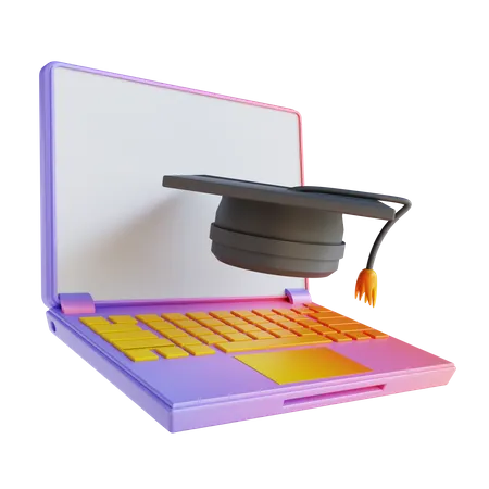 Online Graduation  3D Illustration