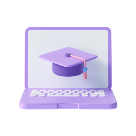 Online Graduation 3D Illustration