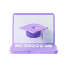 online graduation 3d logo