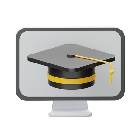 Online Graduation  3D Illustration