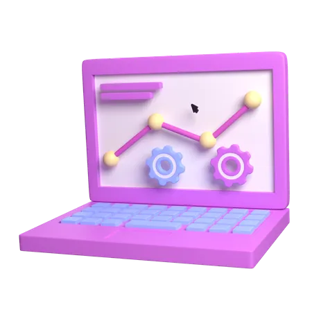 Online Graph  3D Icon