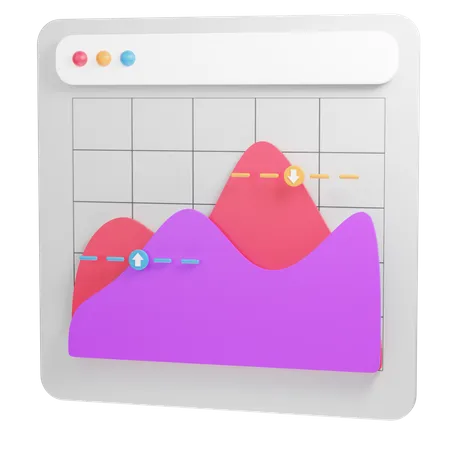 Online Graph  3D Icon