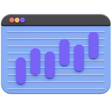 Online Graph  3D Icon