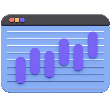 Online Graph  3D Icon