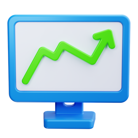 Online Growth  3D Icon