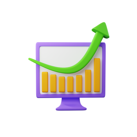 Online Growth  3D Icon