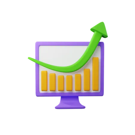 Online Growth  3D Icon