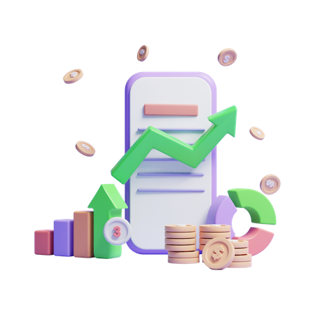 Online Growth  3D Icon