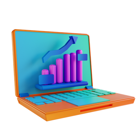 Online growth analysis  3D Icon
