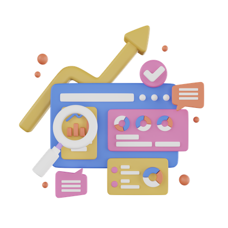 Online Growth Analysis  3D Icon