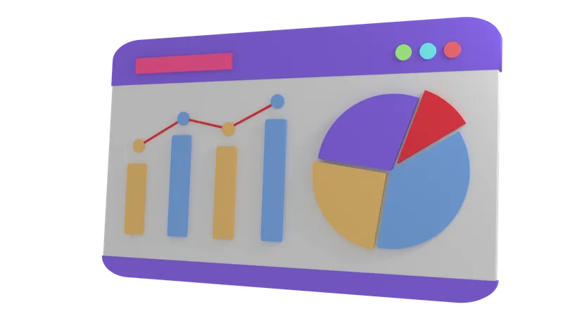 Online Growth Analysis  3D Icon