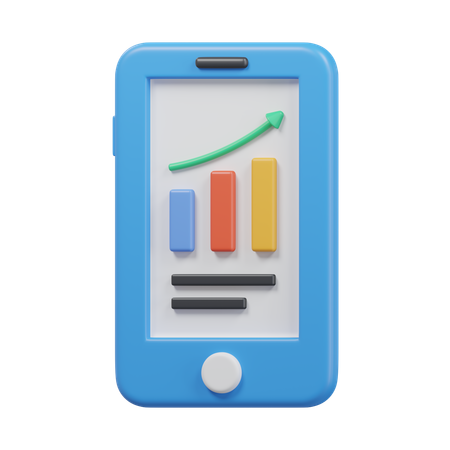 Online Growth Chart  3D Icon