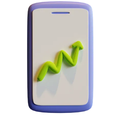 Online Growth Chart  3D Icon