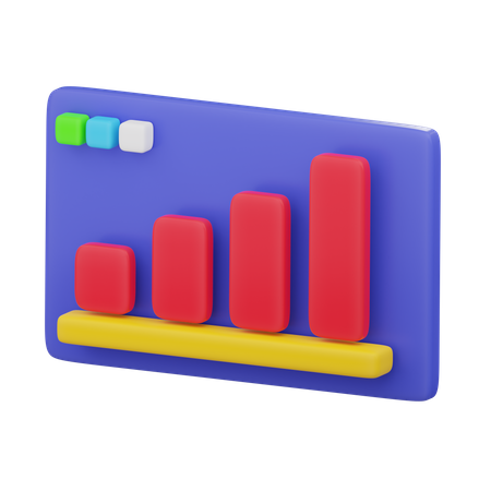 Online Growth Chart  3D Icon