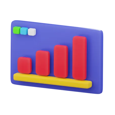 Online Growth Chart  3D Icon