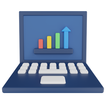 Online Growth Chart 3D Icon