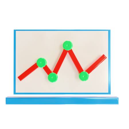 Online Growth Chart  3D Icon