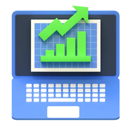 Online Money Investment Price Up Statistic Finance Icon 3 D Illustration 3D Icon