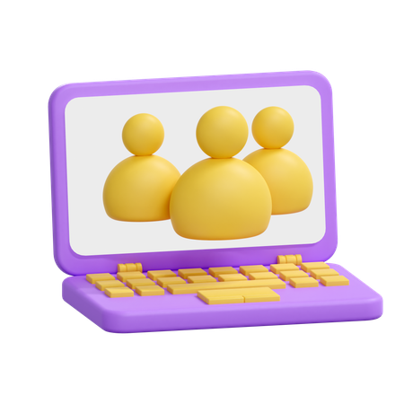 Online-Gruppe  3D Icon