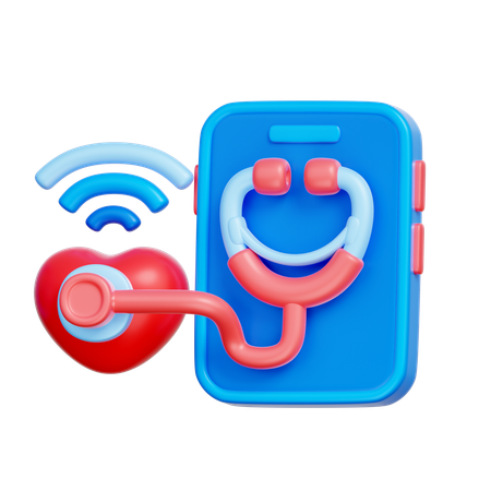 Online Health Check  3D Icon