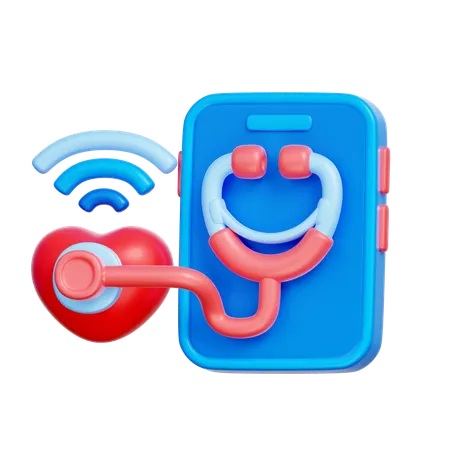 Online Health Check  3D Icon