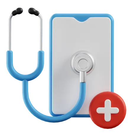 Online Health Checkup 3D Illustration