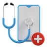 online medical checkup 3d logo