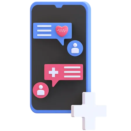 Online Health Checkup 3D Illustration