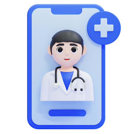 Online Health Consultation  3D Icon